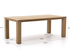ROUGH-X 200 cm Picknick Sitzgruppe 3-teilig