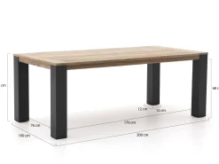 ROUGH-X Gartentisch 200x100x76 cm