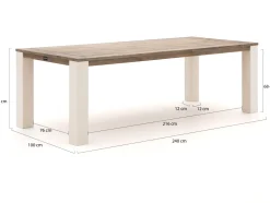 ROUGH-X Gartentisch 240x100x76 cm