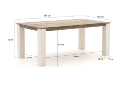 ROUGH-X Gartentisch 180x100x76 cm