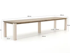 ROUGH-X Gartentisch 400x100x76 cm