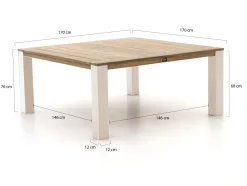 ROUGH-X Gartentisch 170x170x76 cm