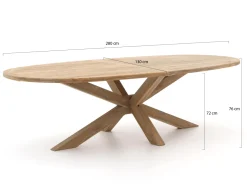 ROUGH-Y Ellips Gartentisch 280x130 cm
