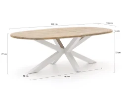 ROUGH-Y Ellips Gartentisch 240x120 cm