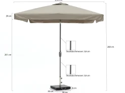 Shadowline Aruba Sonnenschirm 250x250 cm
