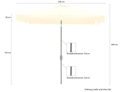 Shadowline Aruba Sonnenschirm 250x250 cm