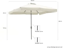Shadowline Aruba Sonnenschirm 250x250 cm
