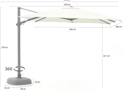 Shadowline Austin Ampelschirm 300x300 cm