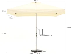 Shadowline Bonaire Sonnenschirm 300x300 cm