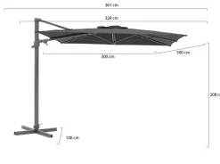Shadowline Francisco Ampelschirm 300x300 cm