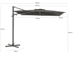 Shadowline Francisco Ampelschirm 260x260 cm