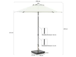 Shadowline Push-up Sonnenschirm ø 250 cm