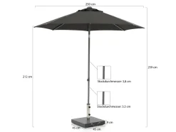 Shadowline Push-up Sonnenschirm ø 250 cm