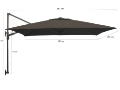 Shadowline Wandsonnenschirm 250x250 cm