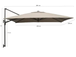 Shadowline Wandsonnenschirm 250x250 cm