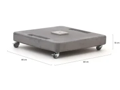Sonnenschirmständer rollbar 160kg Beton für Glatz Sunwing Casa