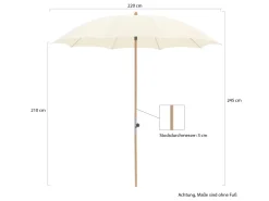 Suncomfort by Glatz Rustico Sonnenschirm ø 220 cm