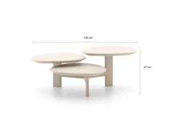 SUNS Casto Butterfly Loungetisch 100x100x47 cm drehbar