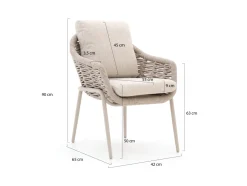 SUNS Casto/Nova ø 120 cm Gartenmöbel-Set 5-teilig