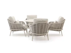 SUNS Casto/Nova ø 120 cm Low Gartenmöbel-Set 5-teilig