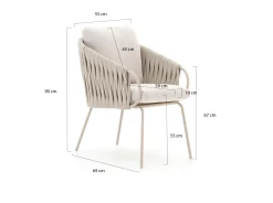 SUNS Dolce/Nova ø170cm dining tuinset 9-delig