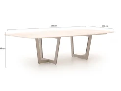 SUNS Dolce/Palermo 280 cm Low Dining Gartenmöbel-Set 9-teilig