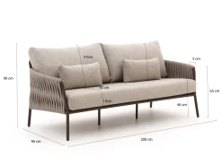 SUNS Fiave Gartensofa 2,5-Sitzer 200 cm