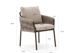 SUNS Fiave/Nova ø 170 cm Gartenmöbel-Set 7-teilig