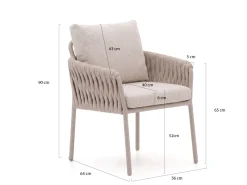 SUNS Fiave/Nova ø 150 cm Low Gartenmöbel-Set 6-teilig
