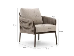 SUNS Fiave/Palermo 280 cm Low Dining Gartenmöbel-Set 7-teilig