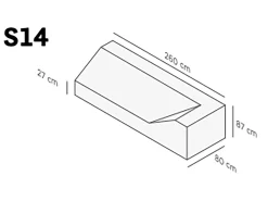 SUNS Gartenmöbelabdeckung S14 für Nardo Gartensofa inkl. Ecke rechts 260x80x87 cm