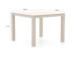 SUNS Monte Vari Gartentisch 100x100x75 cm