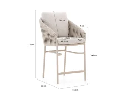 SUNS Nappa Low Barhocker Outdoor stapelbar