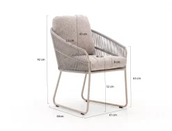 SUNS Noli/Palermo 280cm dining tuinset 9-delig