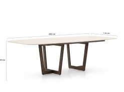 SUNS Palermo Low Dining Gartentisch 280x116x69 cm