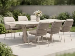 SUNS Punta/Palermo 240 cm Gartenmöbel-Set 7-teilig