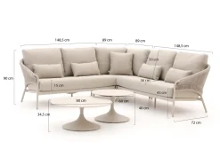 SUNS Santorini/Nova Ecklounge-Set 5-teilig