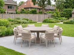 SUNS Sato/Nova ø170cm dining tuinset 9-delig