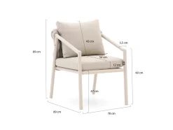 SUNS Sato/Nova ø170cm dining tuinset 9-delig