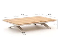 SUNS Stockholm loungetisch 140x80x26 cm