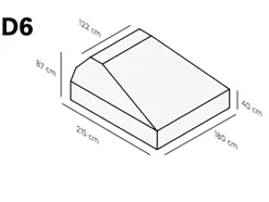 SUNS Tuinmeubelhoes D6 Blocchi lounge daybed 215x180x87cm