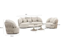 SUNS Vivaro/Nova Sessel-Sofa Lounge-Set 5-teilig
