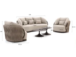 SUNS Vivaro/Nova Sessel-Sofa Lounge-Set 5-teilig