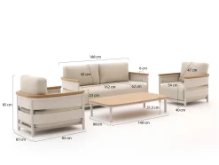 SUNS Wadi Sessel-Sofa Lounge-Set 4-teilig