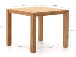 Sunyard Buxton Gartentisch 90x90 cm
