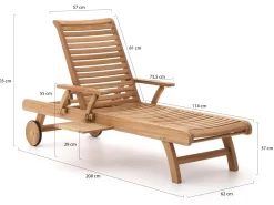 Sunyard Derby Gartenliege mit Rad