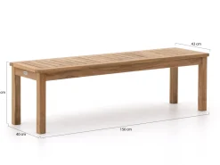 Sunyard Manchester Picknickbank 150x42x45 cm