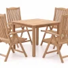 Sunyard Veronica/Liverpool 90 cm Gartenmöbel-Set 5-teilig verstellbar