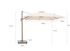 Tierra Outdoor Duraflex Ampelschirm 300x300 cm