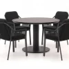 Tierra Outdoor Liv/La Fonte ø 120 cm Gartenmöbel-Set 5-teilig stapelbar